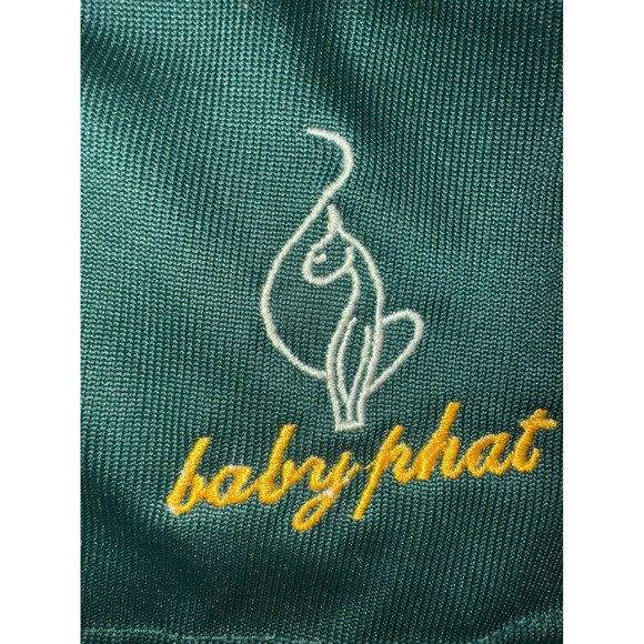 Baby Phat Girls Sporty Mesh Crop Top Skirt Set Green Yellow White XL - Picture 4 of 7